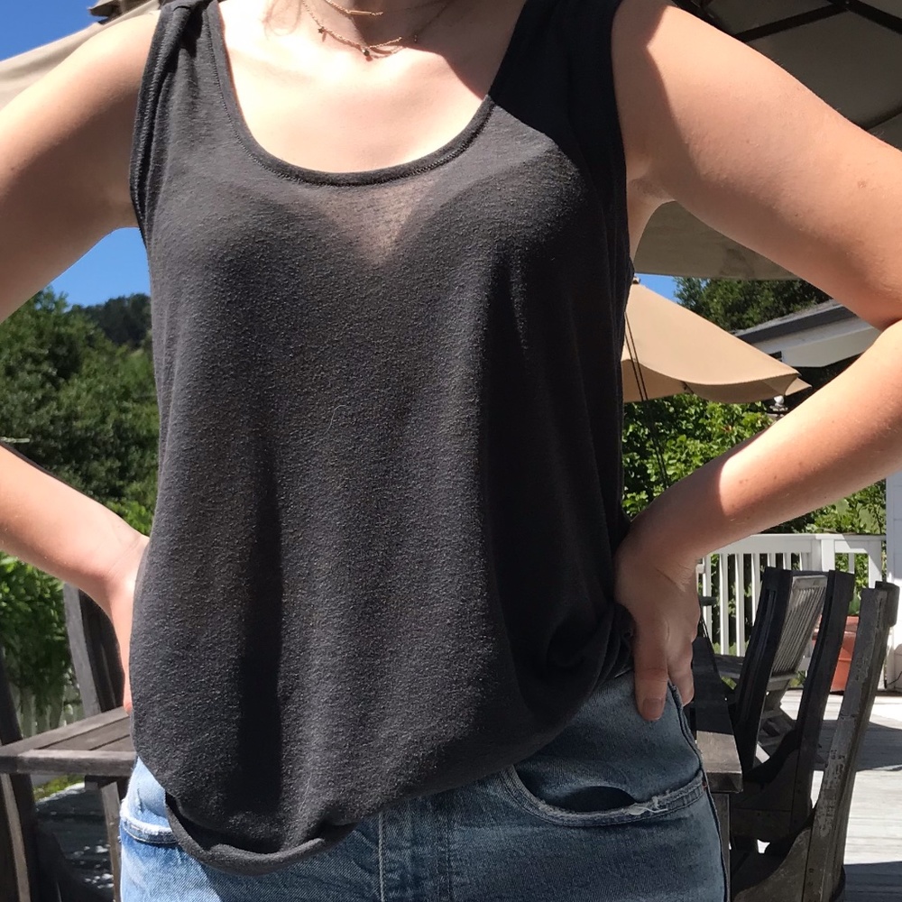 American Eagle Dark Grey Tank Top